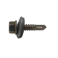 בורג אסכורית קודח מידה 1/4+ אטם נירוסטה 304
